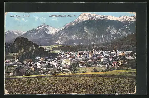 AK Brixlegg /Tirol, Teilansicht des Ortes, Sonnwendjoch