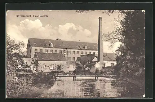 AK Bazancourt, Flusspartie mit Fabrik