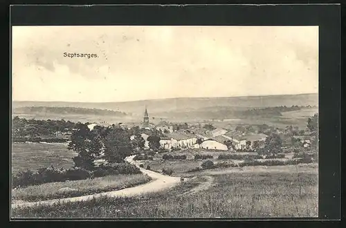 AK Septsarges, Panorama, Weg zum Dorf