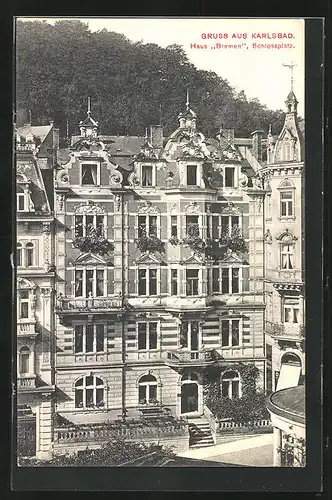 AK Karlsbad, Haus Bremen am Schlossplatz