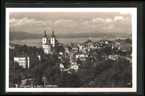 AK Königsberg /Eger, Blick über die Stadt, Kirchtürme