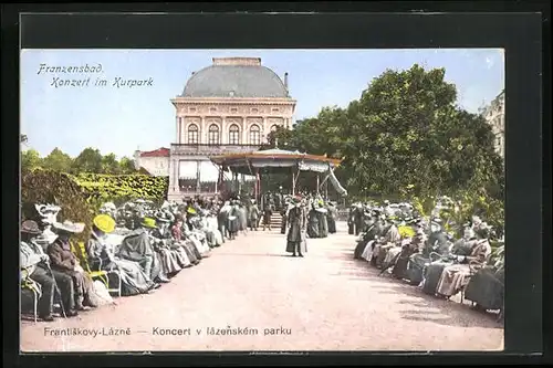 AK Franzensbad, Konzert im Kurpark