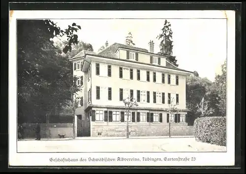 AK Tübingen, Geschäftshaus des Schwäbischen Albvereins, Gartenstrasse 23