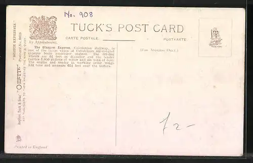 Künstler-AK The Glasgow Express, englische Eisenbahn