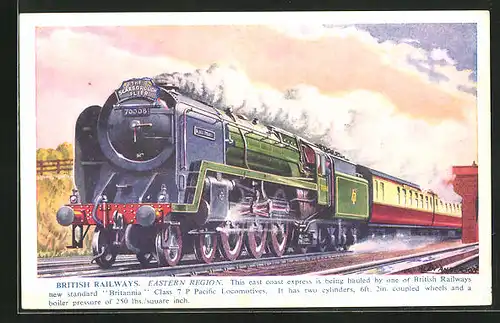 Künstler-AK British Railways - Eastern Region, englische Eisenbahn