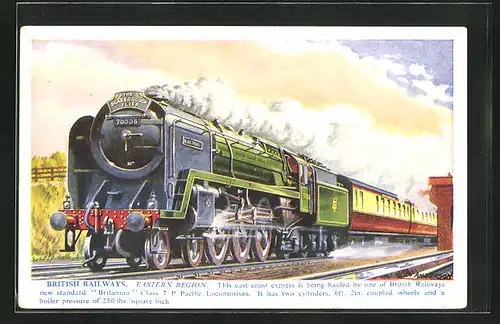Künstler-AK British Railways - Eastern Region, englische Eisenbahn