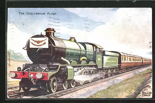 Künstler-AK The Cheltenham Flyer, englische Eisenbahn