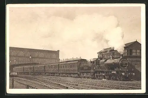 AK Up Scotch Express leaving Carlisle Engine 4-4-0, No. 1010, englische Eisenbahn