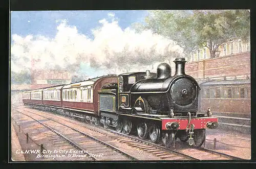 Künstler-AK L. & N.W. Railway, City of City Express, englische Eisenbahn