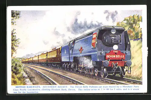 Künstler-AK British Railways, Southern Region, englische Eisenbahn