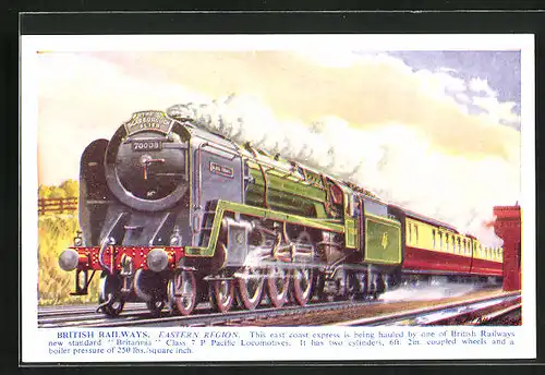 Künstler-AK British Railways, Eastern Region, englische Eisenbahn