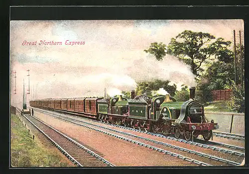 AK Great Northern Express, englische Eisenbahn