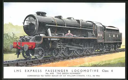 AK LMS Express Passenger Locomotive No. 6133 The Green Howards, englische Eisenbahn