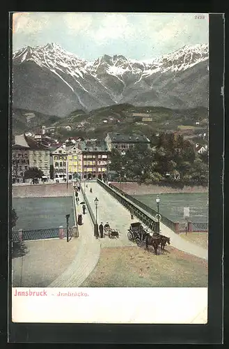 AK Innsbruck, Teilansicht mit Innbrücke