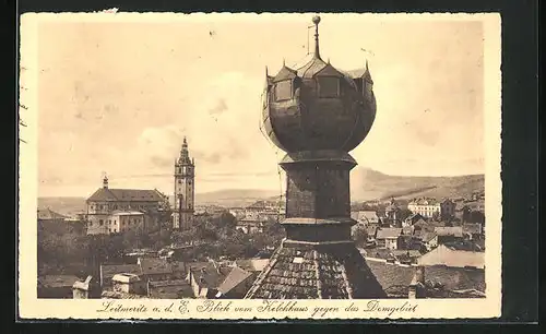 AK Leitmeritz / Litomerice, Blick vom Kelchhaus gegen das Domgebiet