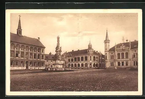 AK Reichstadt, am Marktplatz