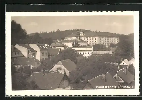 AK Reichstadt, Teilansicht mit Schloss