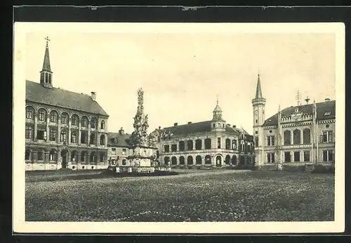 AK Reichstadt, am Marktplatz