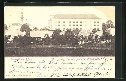 AK Reichstadt, Blick zum Kaiserl. Schloss