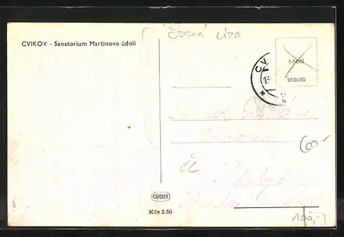 AK Zwickau i.B. / Cvikov, Sanatorium Martinovo údoli