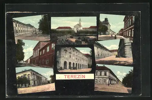 AK Theresienstadt / Terezin, Offizierskasino, Zeughaus, Infanteriekaserne, Deutsches Haus