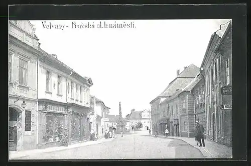 AK Velvary, Prazska ul. namesti