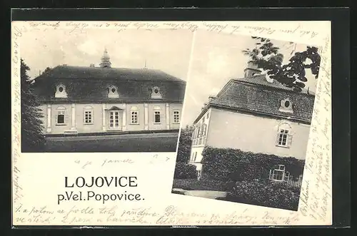 AK Lojovice, p. Vel. Popovice, Fassade