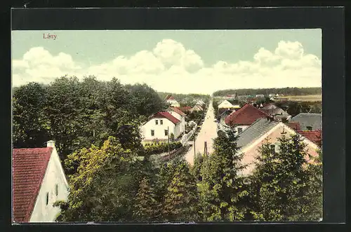 AK Lany, Blick über die Stadt vom Wald aus