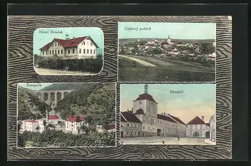 AK Jiloe, Zampach, Hotel Hradek, Celkovy Pohled, Namesti