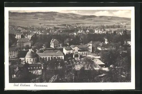 AK Bad Kudowa, Panorama aus der Vogelschau