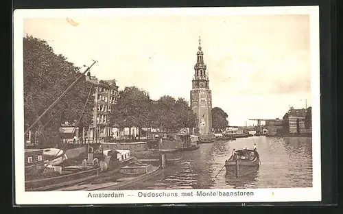 AK Amsterdam, Oudeschans met Montelbaanstoren