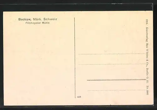 AK Buckow /Märk. Schweiz, Pritzhagener Wassermühle