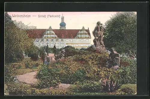 AK Weikersheim, Schloss, Parkseite