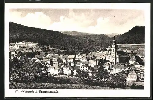 AK Stadtsteinach im Frankenwald, Ortsansicht aus der Vogelschau