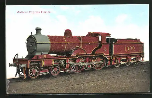 AK Midland Express Engine, englische Eisenbahn