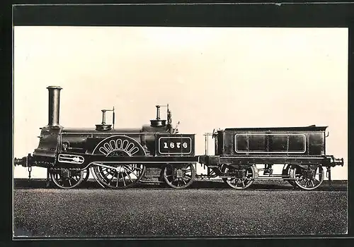 AK Englische Eisenbahn, Lokomotive mit Tender Nr. 1876