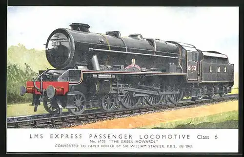 AK Englische Eisenbahn The Green Howards, LMS Express Passenger Locomotive No. 6133
