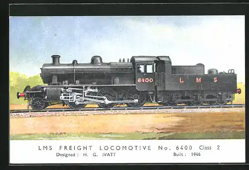 Künstler-AK LMS Freight Locomotive No. 6400, englische Eisenbahn