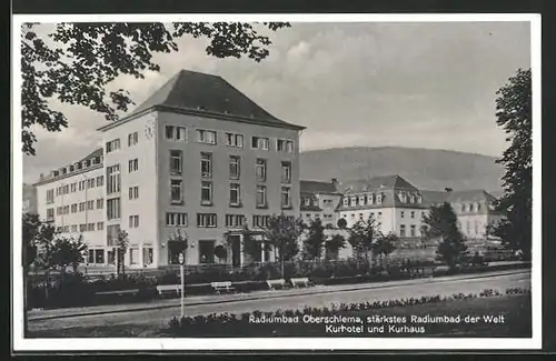 AK Radiumbad Oberschlema, Kurhotel und Kurhaus