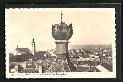 AK Leitmeritz / Litomerice, Blick auf das Domgebiet vom Kelchhaus aus