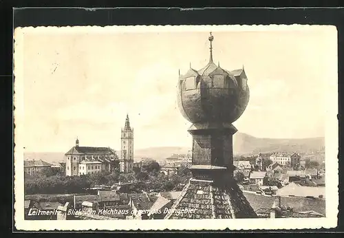 AK Leitmeritz / Litomerice, Blick vom Kelchhaus gegen das Domgebiet