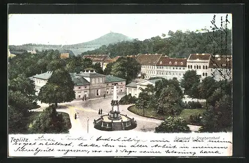 AK Teplitz Schönau / Teplice, Steinbad und Stephansbad