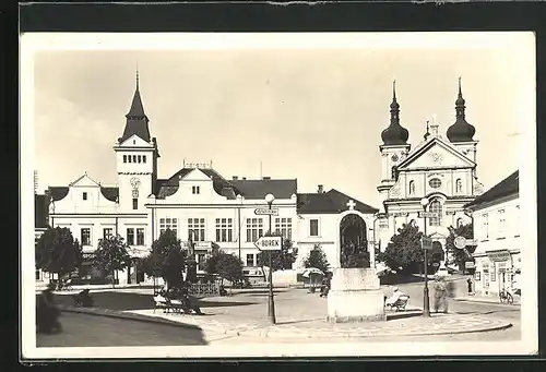 AK Stara Boleslav, Blick zum Stadtplatz