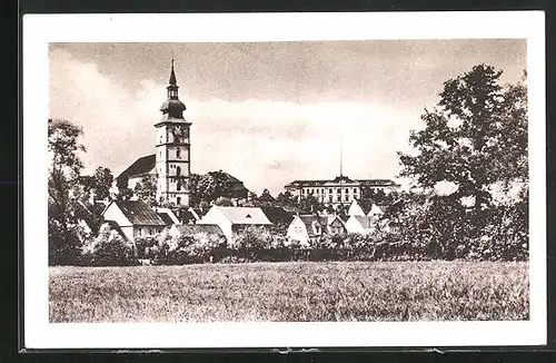 AK Mimon, Blick von den Feldern auf die Kirche
