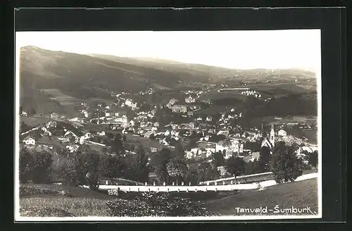 AK Tanvald, Sumburk, Generalansicht von den Wiesen aus