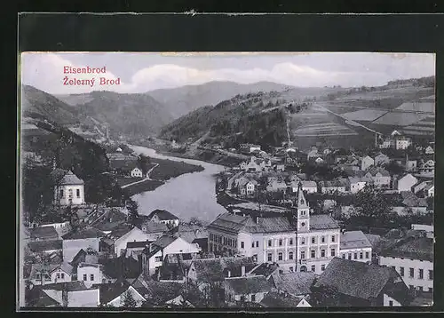 AK Eisenbrod, Blick über die gesamte Stadt