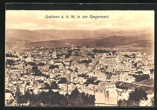 AK Gablonz / Jablonec Nad Nisou, Generalansicht der Stadt in der Gegenwart