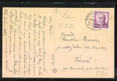 AK Bor u C.L. Tr. J. W. Stalina Blick zum Rathaus