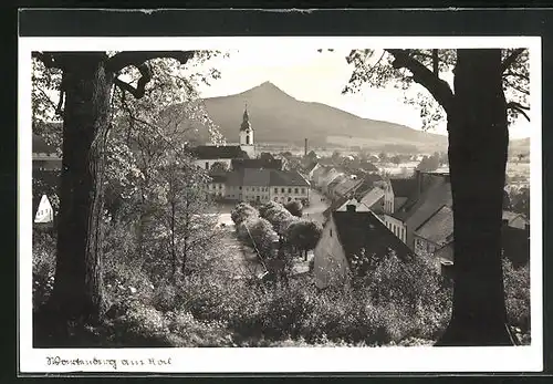 AK Wartenberg am Koll, Blick auf die gesamte Stadt und die Kirche