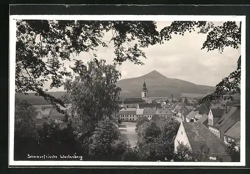 AK Wartenberg am Roll, Blick über den Hauptplatz zur Kirche